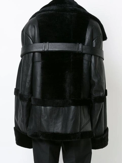 Shop Bmuette Bmuet(te) Fur Belt Jacket - Black