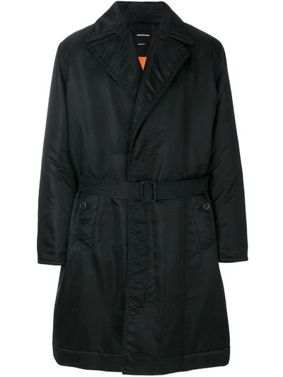 Shop Calvin Klein 205w39nyc Fitted Trench Coat In Black