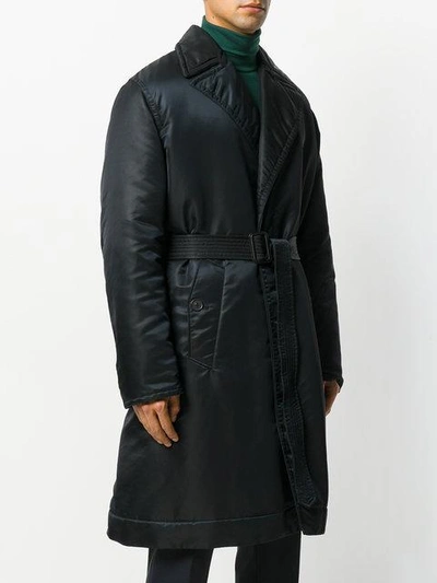 Shop Calvin Klein 205w39nyc Fitted Trench Coat In Black