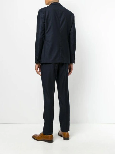 Shop Tagliatore Two Piece Dinner Suit In Blue