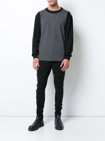 Shop Private Stock Double Layer Sweatshirt In Black