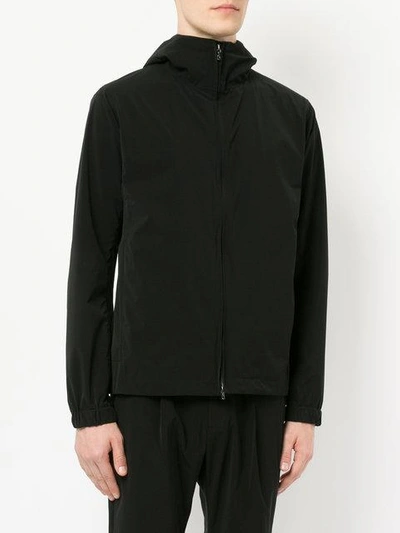 Shop Attachment Zipped Hooded Sweatshirt In Black