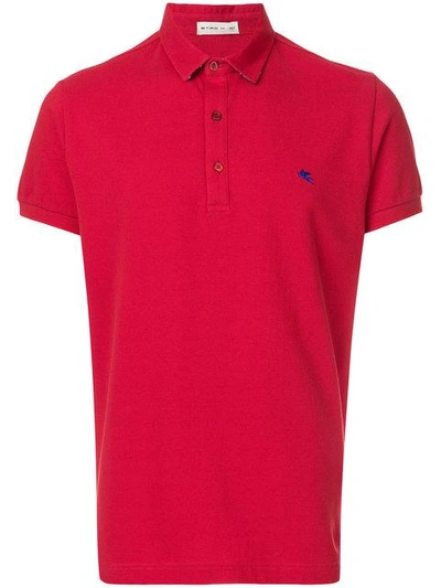 Shop Etro Short Sleeve Polo Shirt