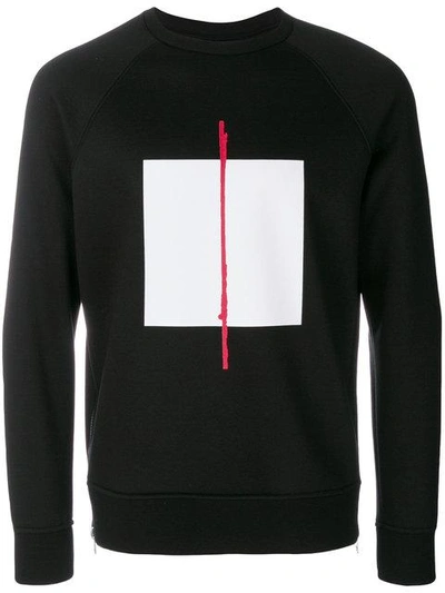 Shop Neil Barrett Lined Square Sweatshirt