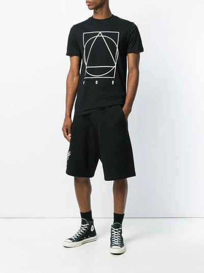 Shop Mcq By Alexander Mcqueen Circle Triangle Glyph T-shirt In Black