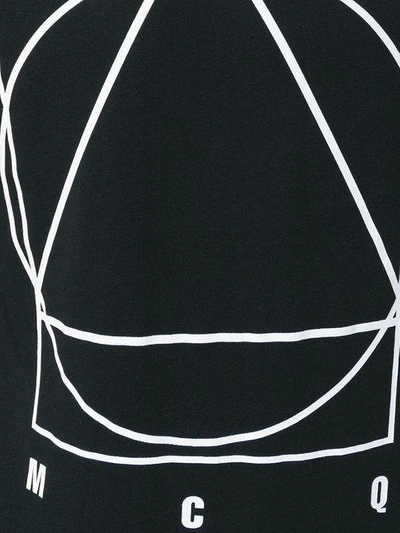 Shop Mcq By Alexander Mcqueen Circle Triangle Glyph T-shirt In Black