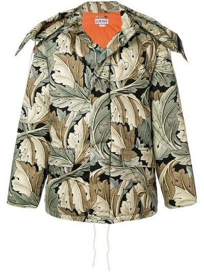 Shop Loewe X William Morris Acanthus Print Puffer Jacket