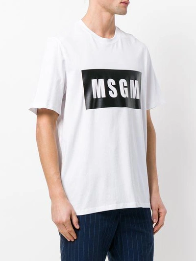 Shop Msgm Logo T-shirt In White