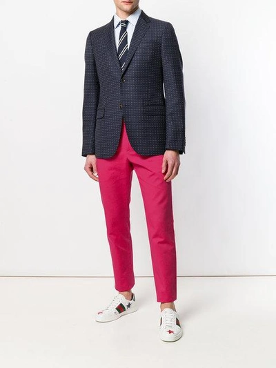 Shop Gucci Drill Chinos In Pink