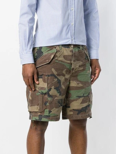 Shop Polo Ralph Lauren Camo Cargo Shorts In Brown