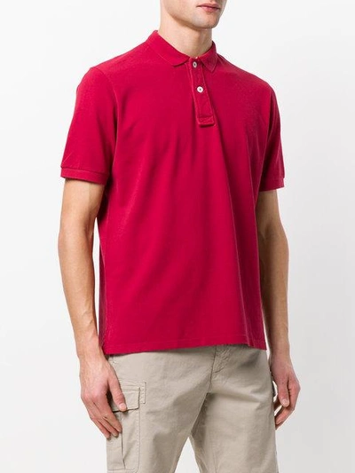 Shop Eleventy Classic Polo Shirt In Red