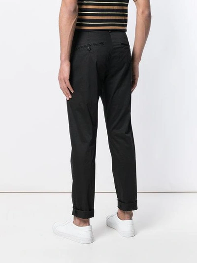 Shop Dondup Classic Chinos - Black