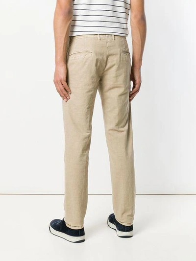 Shop Incotex Classic Chinos In Neutrals