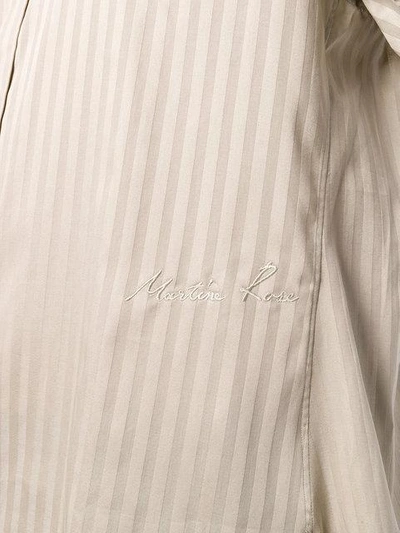 Shop Martine Rose Asymmetric Striped Button Down Shirt In Neutrals