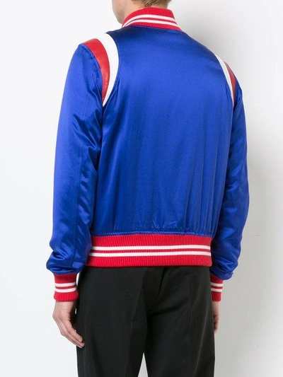 Shop Amiri Varsity Baseball Jacket In Blue