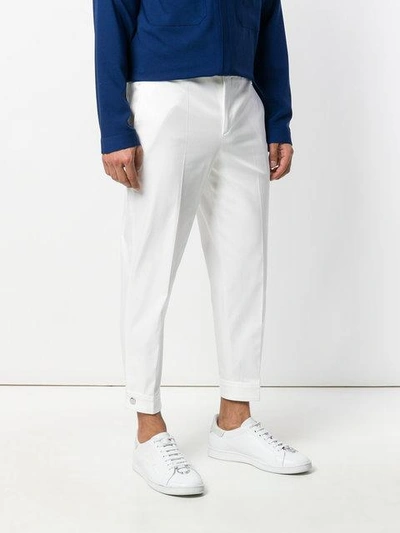 Shop Neil Barrett Cropped Tapered Trousers