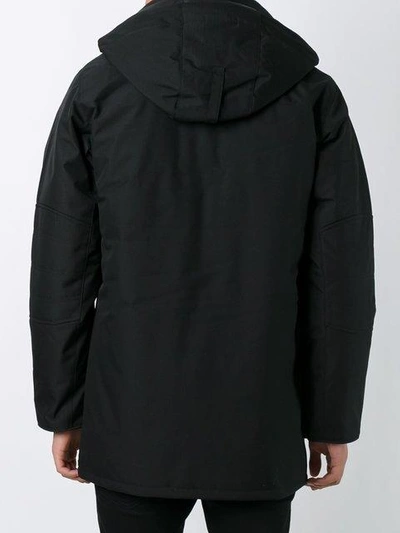 Shop Canada Goose Hooded Zipped Coat - Black