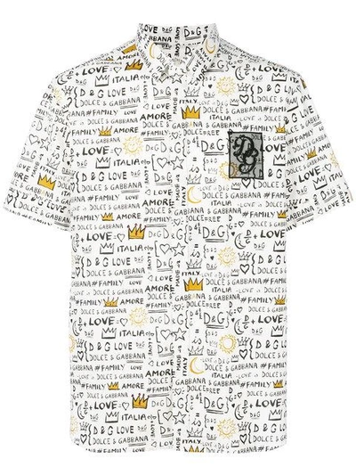 Shop Dolce & Gabbana Logo Print Shirt