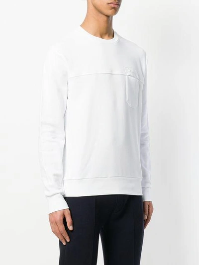 Shop Fay Crew Neck Sweatshirt - White