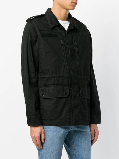 Shop Saint Laurent Sunset Patch Cargo Jacket In Black