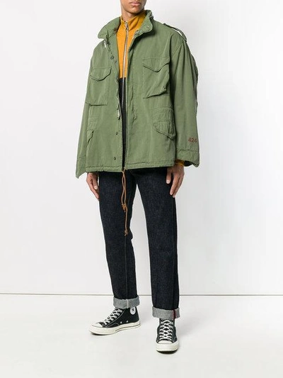 Shop 424 Cargo Jacket - Green