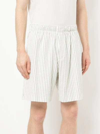 Shop Roar Striped Shorts - White