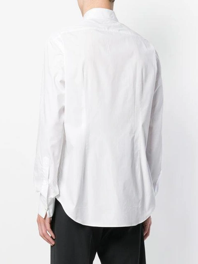 Shop Eleventy Long Sleeve Shirt In White