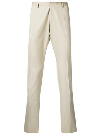 Shop Dsquared2 Slim Tailored Trousers In Neutrals