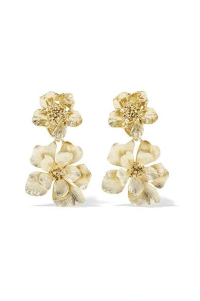 Shop Oscar De La Renta Gold-plated Clip Earrings