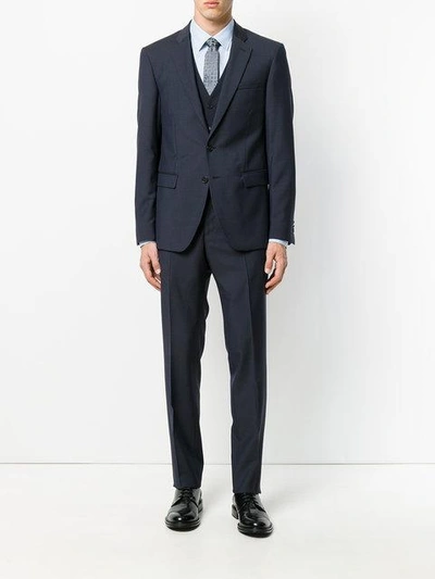 Shop Versace Slim-fit Suit - Blue
