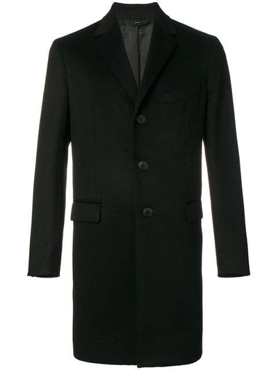 Shop Hevo Buttoned Coat - Black