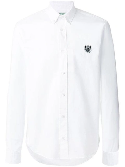 Shop Kenzo Рубашка 'mini Tiger' In White