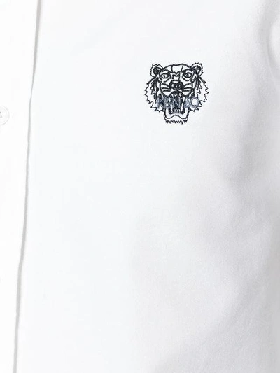 Shop Kenzo Рубашка 'mini Tiger' In White