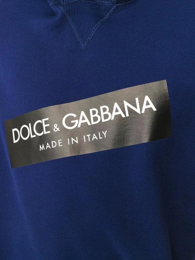 Shop Dolce & Gabbana Graphic Logo Hooded Pullover
