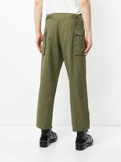 Shop Hysteric Glamour Cropped Cargo Trousers - Green