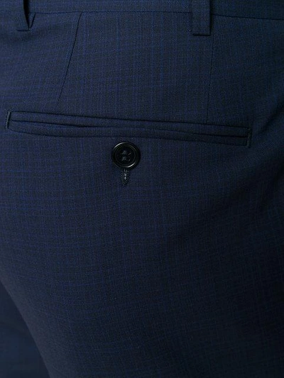 Shop Canali Logo Patch Formal Suit In Blue