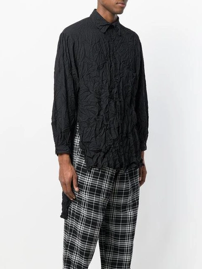 Shop Yohji Yamamoto Longline Shirt In Black