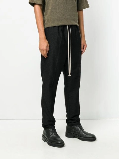 Shop Rick Owens Drop-crotch Drawstring Trousers In Black