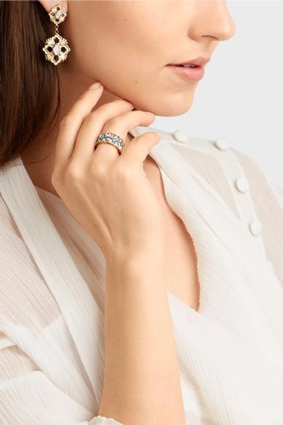 Shop Buccellati Ramage Eternelle 18-karat White And Yellow Gold Diamond Ring