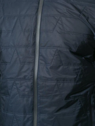 Shop Aztech Mountain Quilted Zipped Jacket In Midnight Blue