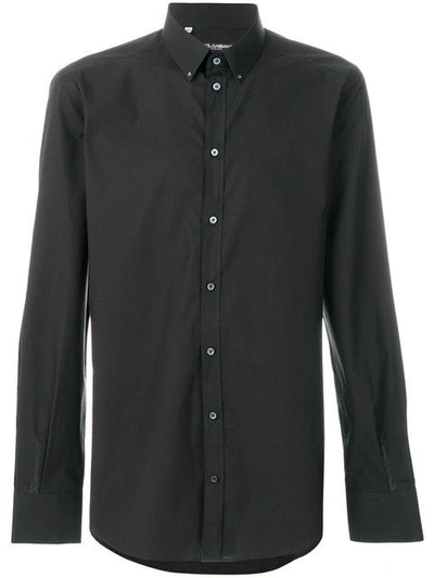 Shop Dolce & Gabbana Classic Long Sleeved Shirt In Black
