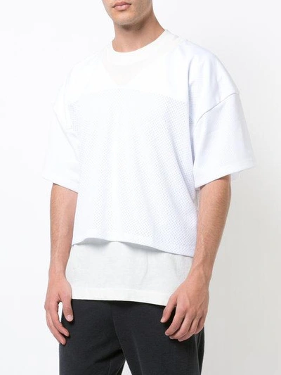 Shop Fear Of God Cropped Manuel T-shirt In White