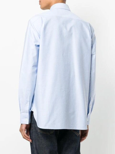 Shop Calvin Klein 205w39nyc Embroidered Patch Shirt In Blue