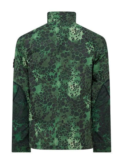 Stone Island Alligator Camouflage Print Jacket In Green | ModeSens