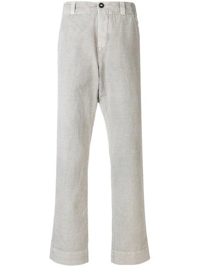 Shop Hannes Roether Stretch Straight Leg Trousers - Grey