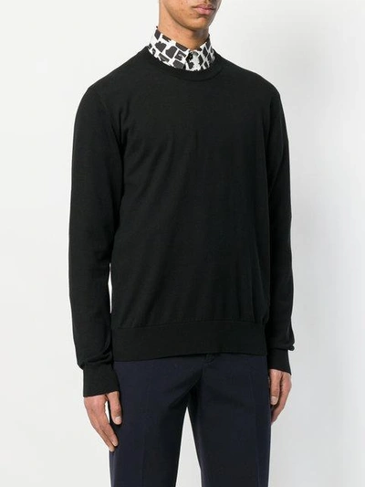 Shop Dolce & Gabbana Crew Neck Sweater In Black