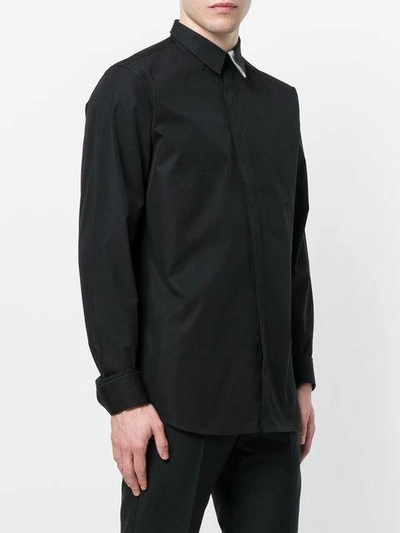 Shop Givenchy Graphic Collar Shirt In Black