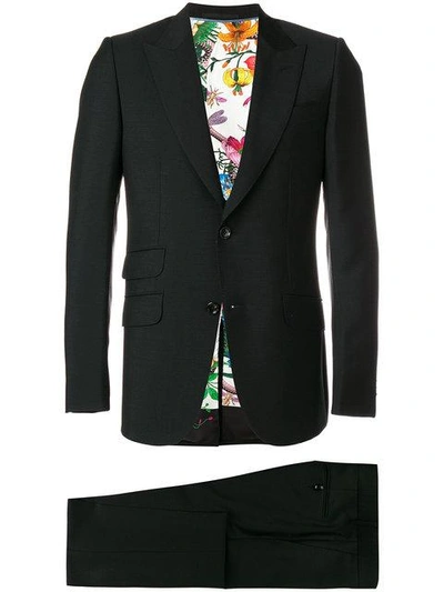 Shop Gucci Classic Two Piece Suit In Black