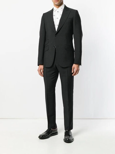 Shop Gucci Classic Two Piece Suit In Black