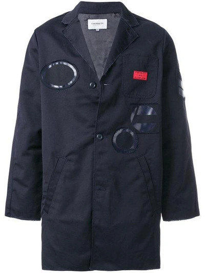 Shop Carhartt Patch Detail Twill Jacket In Blue